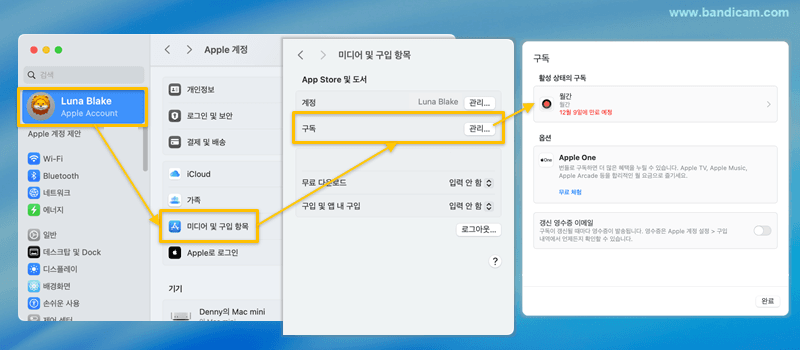반디캠 Pro 구독 관리하기