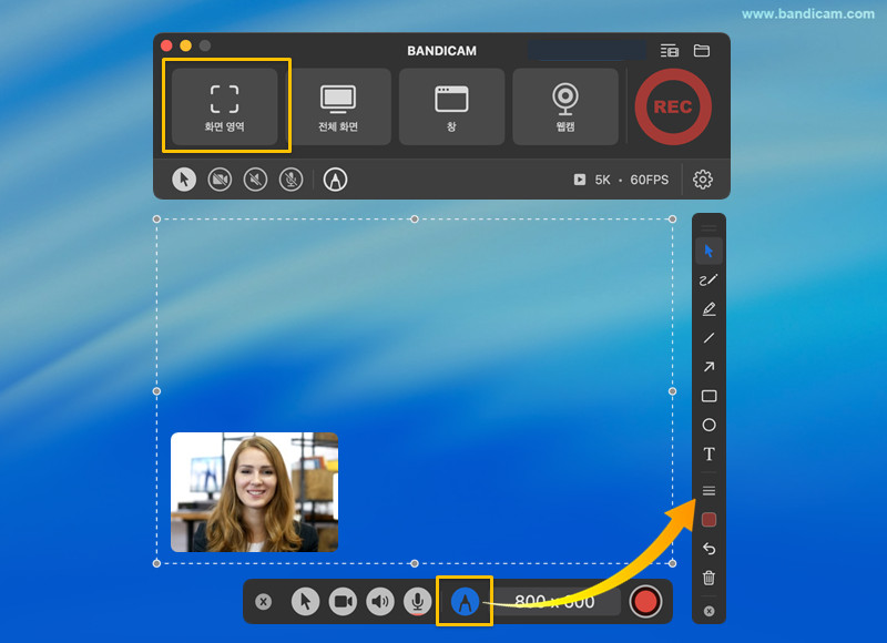 맥 그리기 도구