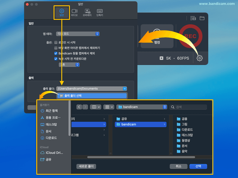 출력 폴더 변경하기