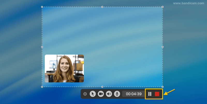 녹화 일시 정지, 중지