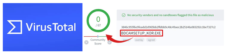 VirusTotal, 반디캠
